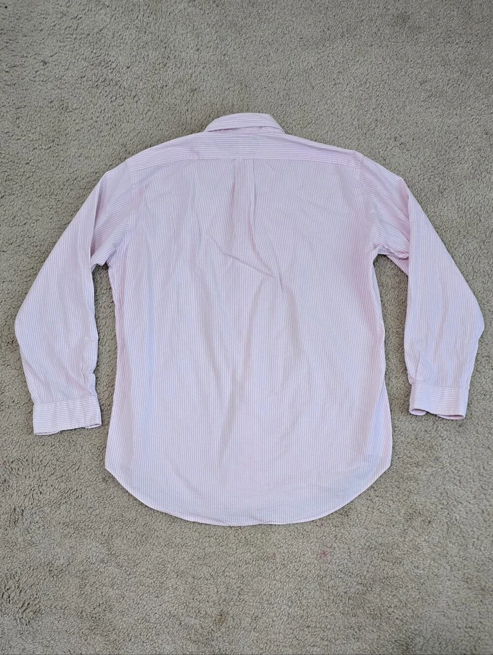Men's Polo Ralph Lauren Shirt Long Sleeve Button Down Seersucker Size Medium